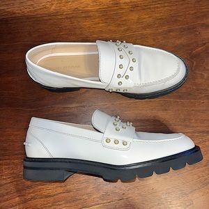 Stuart Weitzman | Allpearl Lug White Patent Loafers